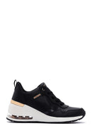 Skechers Women's Black Millon Air Wedge Heel Sneaker | Derimod Skechers Women's Black Millon Air Wedge Heel Sneaker | Derimod