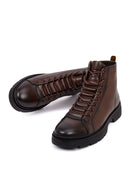Male Brown Zip Closure Leather Casual Boots | Derimod Male Brown Zip Closure Leather Casual Boots | Derimod