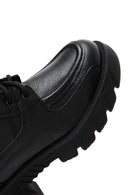 Women's Black Leather Lace-Up Boots | Derimod Women's Black Leather Lace-Up Boots | Derimod