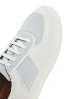 Erkek Beyaz Bağcıklı Deri Sneaker | Derimod Erkek Beyaz Bağcıklı Deri Sneaker | Derimod