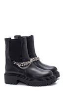 Women's Leather Chelsea Chain Boots | Derimod Women's Leather Chelsea Chain Boots | Derimod