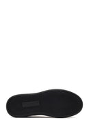 Men's Black Lace-Up Thick-Soled Leather Sneaker | Derimod Men's Black Lace-Up Thick-Soled Leather Sneaker | Derimod