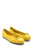 Women's Leather Bow Detailed Ballerinas | Derimod Women's Leather Bow Detailed Ballerinas | Derimod