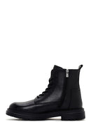 Men's Black Zippered Casual Leather Boots | Derimod Men's Black Zippered Casual Leather Boots | Derimod