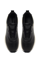Men's Black Thick Sole Leather Casual Sneaker | Derimod Men's Black Thick Sole Leather Casual Sneaker | Derimod