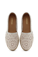 Women's Beige Fabric Espadrilles | Derimod Women's Beige Fabric Espadrilles | Derimod