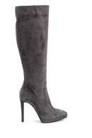 Women's Suede Leather Heeled Boots | Derimod Women's Suede Leather Heeled Boots | Derimod