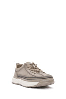 Erkek Bej Bağcıklı Kumaş Sneaker | Derimod Erkek Bej Bağcıklı Kumaş Sneaker | Derimod