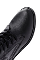 Woman Black Zippered Buckle Detail Leather Casual Boots | Derimod Woman Black Zippered Buckle Detail Leather Casual Boots | Derimod