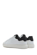 Men's White Lace-up Leather Sneaker | Derimod Men's White Lace-up Leather Sneaker | Derimod