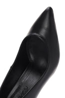 Women's Black Thin Heeled Leather Stiletto | Derimod Women's Black Thin Heeled Leather Stiletto | Derimod