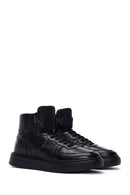 Erkek Siyah Deri Bilekli Sneaker | Derimod Erkek Siyah Deri Bilekli Sneaker | Derimod