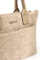 Woman Cream Long-Strap Nubuck Shoulder Bag | Derimod Woman Cream Long-Strap Nubuck Shoulder Bag | Derimod
