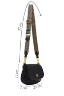 Woman Black Long-Strap Crossbody Bag | Derimod Woman Black Long-Strap Crossbody Bag | Derimod