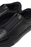 Erkek Siyah Deri Sneaker | Derimod Erkek Siyah Deri Sneaker | Derimod