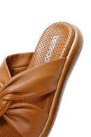 Women's Tan Leather Comfort Slippers | Derimod Women's Tan Leather Comfort Slippers | Derimod
