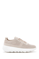 Derimod Zero Women's Beige Lace-Up Thick-Sole Sneakers | Derimod Derimod Zero Women's Beige Lace-Up Thick-Sole Sneakers | Derimod