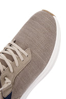 Derimod Zero Men's Beige Lace-Up Thick Soled Fabric Sneaker | Derimod Derimod Zero Men's Beige Lace-Up Thick Soled Fabric Sneaker | Derimod
