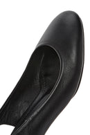 Derimod Flex Women's Black Open Back Thick Low Heel Leather Shoes | Derimod Derimod Flex Women's Black Open Back Thick Low Heel Leather Shoes | Derimod