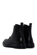 Men's Black Zippered Casual Leather Boots | Derimod Men's Black Zippered Casual Leather Boots | Derimod