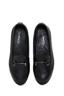 Kadın Siyah Toka Detaylı Deri Maskülen Loafer | Derimod Kadın Siyah Toka Detaylı Deri Maskülen Loafer | Derimod