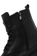 Men's Black Zippered Casual Leather Boots | Derimod Men's Black Zippered Casual Leather Boots | Derimod