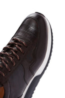 Erkek Kahverengi Bağcıklı Deri Sneaker | Derimod Erkek Kahverengi Bağcıklı Deri Sneaker | Derimod