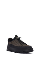 Erkek Gri Bağcıklı Nubuk Deri Sneaker | Derimod Erkek Gri Bağcıklı Nubuk Deri Sneaker | Derimod