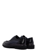 Male Navy Lace-up Thick-Soled Leather Casual Shoes | Derimod Male Navy Lace-up Thick-Soled Leather Casual Shoes | Derimod