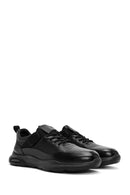 Erkek Siyah Bağcıklı Deri Casual Sneaker | Derimod Erkek Siyah Bağcıklı Deri Casual Sneaker | Derimod