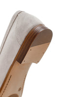Kadın Bej Tokalı Süet Deri Casual Loafer | Derimod Kadın Bej Tokalı Süet Deri Casual Loafer | Derimod