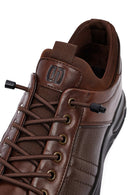 Male Brown Lace-up Leather Casual Sneaker | Derimod Male Brown Lace-up Leather Casual Sneaker | Derimod