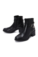 Women's Black Buckle Heeled Boots | Derimod Women's Black Buckle Heeled Boots | Derimod