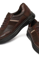 Men's Brown Lace-Up Leather Casual Sneaker | Derimod Men's Brown Lace-Up Leather Casual Sneaker | Derimod