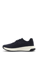 Men's Navy Blue Lace-Up Nubuck Leather Sneaker | Derimod Men's Navy Blue Lace-Up Nubuck Leather Sneaker | Derimod