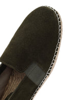 Men's Green Suede Leather Espadrilles | Derimod Men's Green Suede Leather Espadrilles | Derimod