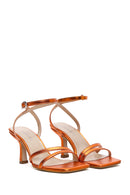 Women's Orange Ankle Strap Heel Sandals | Derimod Women's Orange Ankle Strap Heel Sandals | Derimod