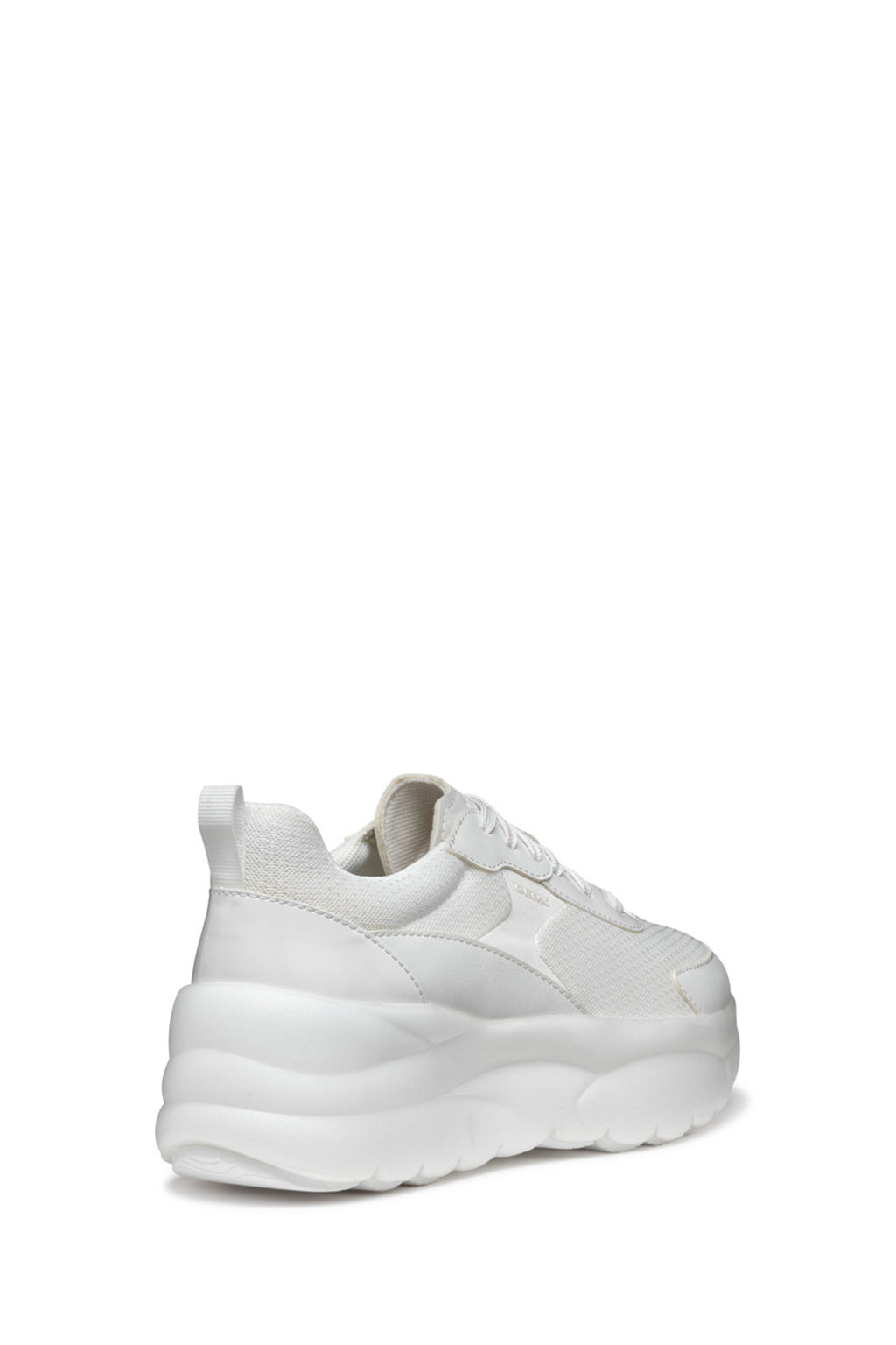 Geox Kadın Beyaz D Xtors D - Mesh + Geobuck Bağcıklı Kalın Tabanlı Sneaker