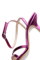 Women's Fuchsia Ankle Strap Heeled Sandals | Derimod Women's Fuchsia Ankle Strap Heeled Sandals | Derimod