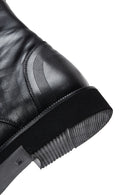 Men's Black Leather Zippered Casual Boots | Derimod Men's Black Leather Zippered Casual Boots | Derimod