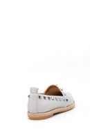 Kadın Taş Detaylı Deri Espadril | Derimod Kadın Taş Detaylı Deri Espadril | Derimod