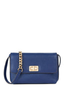 Geox Women's Navy Blue Liliane Long Strap Leather Crossbody Bag | Derimod Geox Women's Navy Blue Liliane Long Strap Leather Crossbody Bag | Derimod