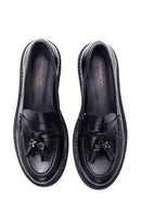 Women's Black Leather Tassel Loafer | Derimod Women's Black Leather Tassel Loafer | Derimod