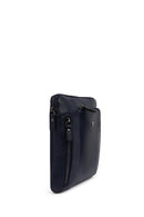 Men's Navy Leather Messenger Bag | Derimod Men's Navy Leather Messenger Bag | Derimod