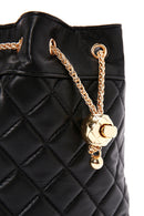 Women's Black Long Strap Quilted Crossbody Bag | Derimod Women's Black Long Strap Quilted Crossbody Bag | Derimod