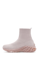 Women's Beige Thick Soled High Top Sneaker | Derimod Women's Beige Thick Soled High Top Sneaker | Derimod