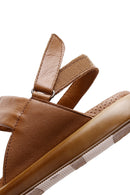 Women's Tan Leather Comfort Sandals | Derimod Women's Tan Leather Comfort Sandals | Derimod