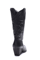 Women's Leather Cowboy Heeled Boots | Derimod Women's Leather Cowboy Heeled Boots | Derimod