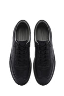 Men's Black Lace-up Leather Sneaker | Derimod Men's Black Lace-up Leather Sneaker | Derimod