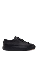 Erkek Siyah Bağcıklı Deri Sneaker | Derimod Erkek Siyah Bağcıklı Deri Sneaker | Derimod